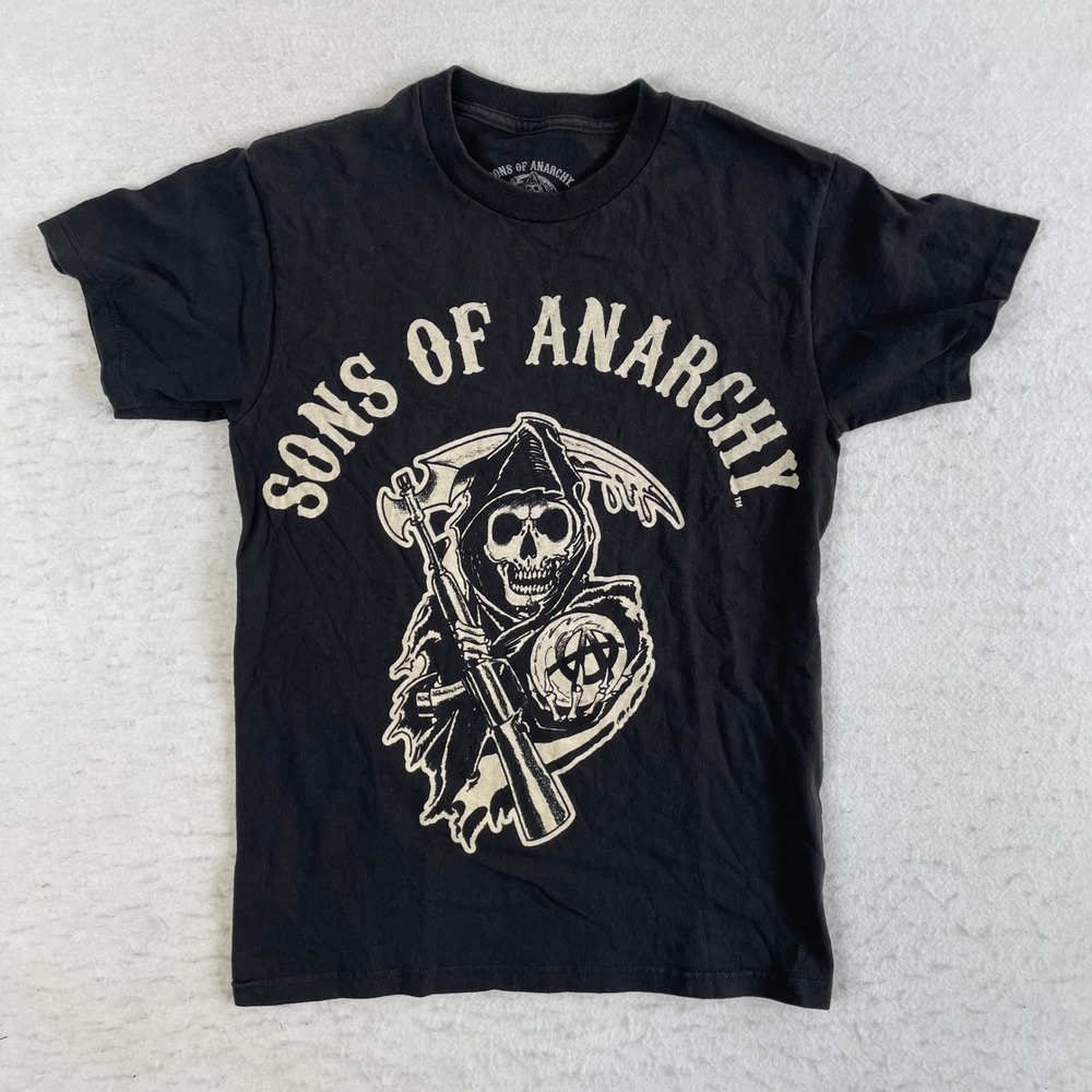 Sons Of Anarchy T-Shirt Mens Small Black Graphic Reaper Short Sleeve Road Gear